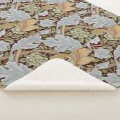 William Morris  Bloemen Wit Rood Sherpa Deken (3/4)