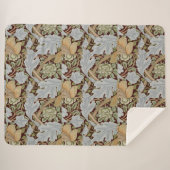 William Morris  Bloemen Wit Rood Sherpa Deken (Voorkant (horizontaal))