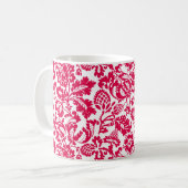 William Morris bloemendamask, fuchsia roze Koffiemok (Voorkant links)