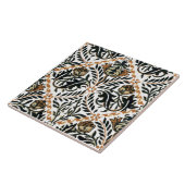 William Morris  Bloemendiamantpatroon Tegeltje (Zijkant)