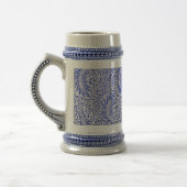 William Morris  Bloemenmotief Blauw Wit Bierpul (Links)