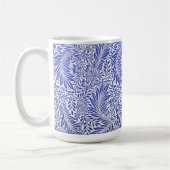 William Morris  Bloemenmotief Blauw Wit Koffiemok (Links)