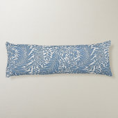 William Morris  Bloemenmotief Blauw Wit Lichaamskussen (Achterkant)