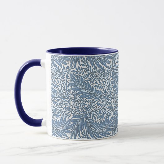 William Morris  Bloemenmotief Blauw Wit Mok (Links)