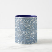 William Morris  Bloemenmotief Blauw Wit Mok (Midden)