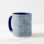 William Morris  Bloemenmotief Blauw Wit Mok (Voorkant links)