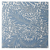 William Morris Bloemenmotief Blauw Wit Tegeltje (Voorkant)