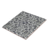 William Morris  Bloemenmotief Blauw Wit Tegeltje (Zijkant)