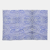 William Morris Bloemenmotief Blauw Wit Theedoek (Horizontaal)