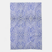 William Morris Bloemenmotief Blauw Wit Theedoek (Verticaal)