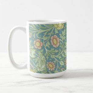 William Morris Bloemenmotief Groen Roze Koffiemok