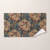 William Morris  Bloemenmotief Rood Blauw Bad Handdoek (Handdoek)