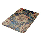 William Morris  Bloemenmotief Rood Blauw Badmat (Gekanteld)