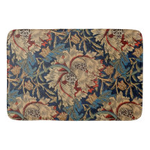 William Morris  Bloemenmotief Rood Blauw