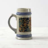 William Morris  Bloemenmotief Rood Blauw Bierpul (Links)