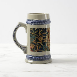 William Morris  Bloemenmotief Rood Blauw Bierpul