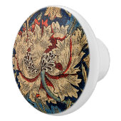 William Morris Bloemenmotief Rood Blauw Keramische Knop (Rechts)