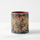 William Morris  Bloemenmotief Rood Blauw Mok (Midden)