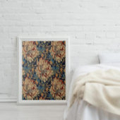 William Morris  Bloemenmotief Rood Blauw Tegeltje