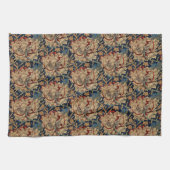 William Morris  Bloemenmotief Rood Blauw Theedoek (Horizontaal)