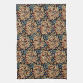 William Morris  Bloemenmotief Rood Blauw Theedoek (Verticaal)