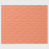  William Morris bloemenmotief wit Sinaasappel Cadeaupapier (Vlak)