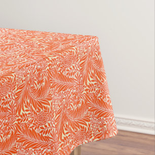  William Morris bloemenmotief wit Sinaasappel Tafelkleed