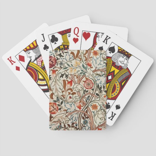 William Morris bloemenontwerp speelkaarten (Achterkant)