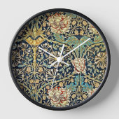 William Morris bloemenpatroon goud turquoise rood (Voorkant)