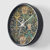 William Morris bloemenpatroon goud turquoise rood (Hoek)