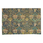 William Morris bloemenpatroon goud turquoise rood Kussensloop (Voorkant-Rechts)