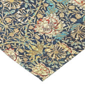 William Morris bloemenpatroon goud turquoise rood Lange Tafelloper (Hoek)