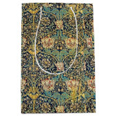 William Morris bloemenpatroon goud turquoise rood Medium Cadeauzakje (Voorkant)