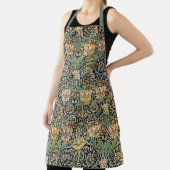 William Morris bloemenpatroon goud turquoise rood Schort (Insitu)