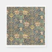 William Morris bloemenpatroon goud turquoise rood Servet (Voorkant)