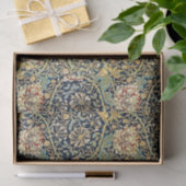 William Morris bloemenpatroon goud turquoise rood Tissuepapier (Geschenk)