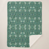 William Morris  Bloemenpatroonpimpernel Sherpa Deken (Voorkant)