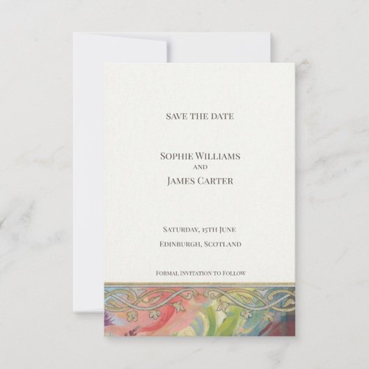 William Morris bloemensave the date kaart (Voorkant)