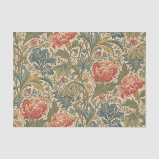 William Morris Bloemenschintz Tissuepapier (Voorkant)