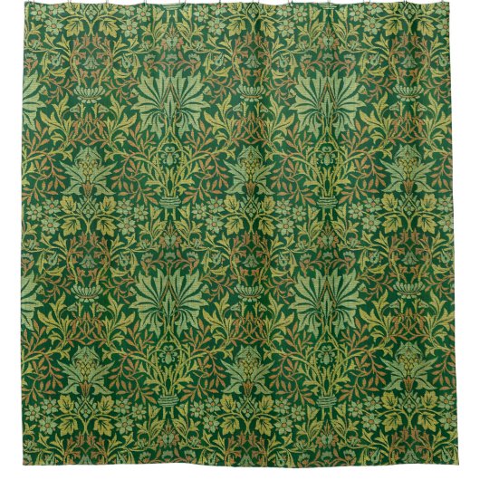 William Morris "Bloementuin" Douchegordijn (Voorkant)