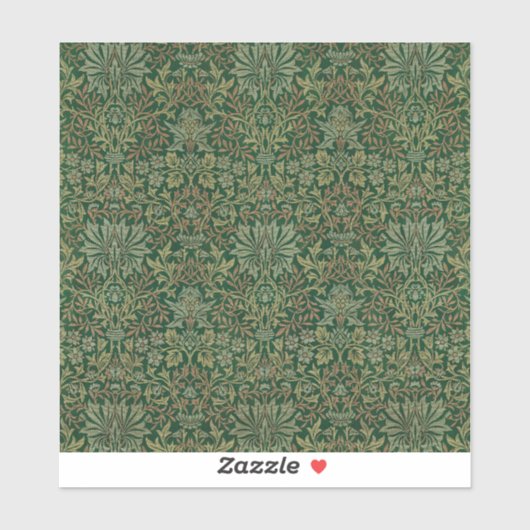 William Morris Bloementuin-Groenen Sticker (Vel)