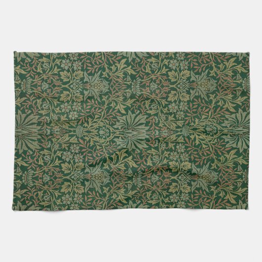 William Morris Bloementuin-Groenen Theedoek (Horizontaal)