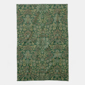 William Morris Bloementuin-Groenen Theedoek (Verticaal)