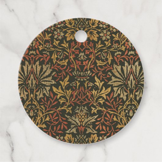 William Morris Bloementuin Tapijt Bedankjes Labels (Voorkant)