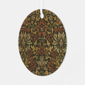 William Morris Bloementuin Tapijt Metalen Ornament (Voorkant links)
