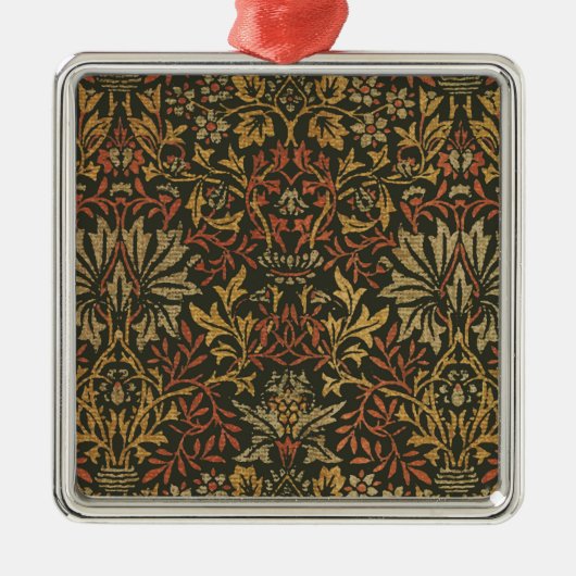 William Morris Bloementuin Tapijt Metalen Ornament (Voorkant)