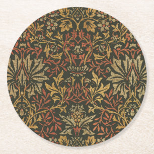William Morris Bloementuin Tapijt Ronde Kartonnen Onderzetter