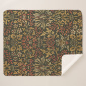 William Morris Bloementuin Tapijt Sherpa Deken (Voorkant (horizontaal))