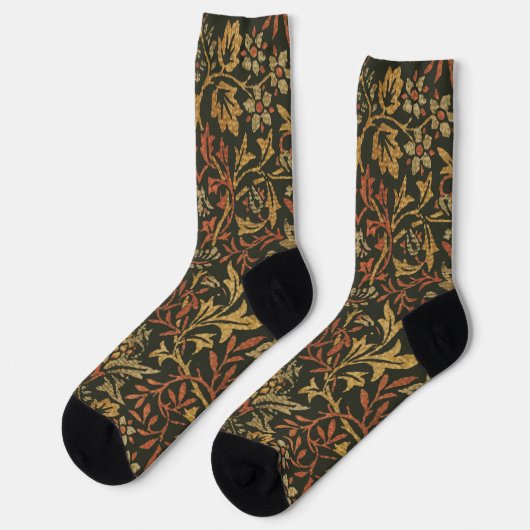 William Morris Bloementuin Tapijt Sokken (Links)