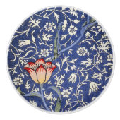 William Morris  Bloementulp Blauw Wit Rood Keramische Knop (Voorkant)
